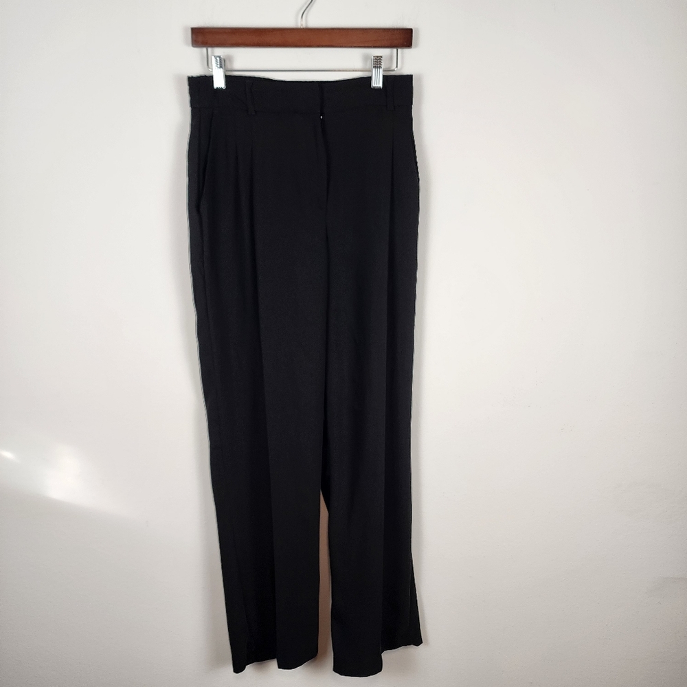 House Of Harlow 1960 Straight‎ Leg Silky Black Dress Pants Women's Size 6